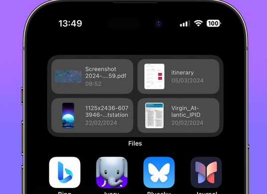 洛龙苹果屏幕维修分享iPhone主屏幕快速访问最近的文件 